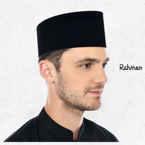 Peci Songkok Kopiah Muslim Pria Hitam Polos Dewasa Original 100% Kopyah Songko Hitam Presiden Modern