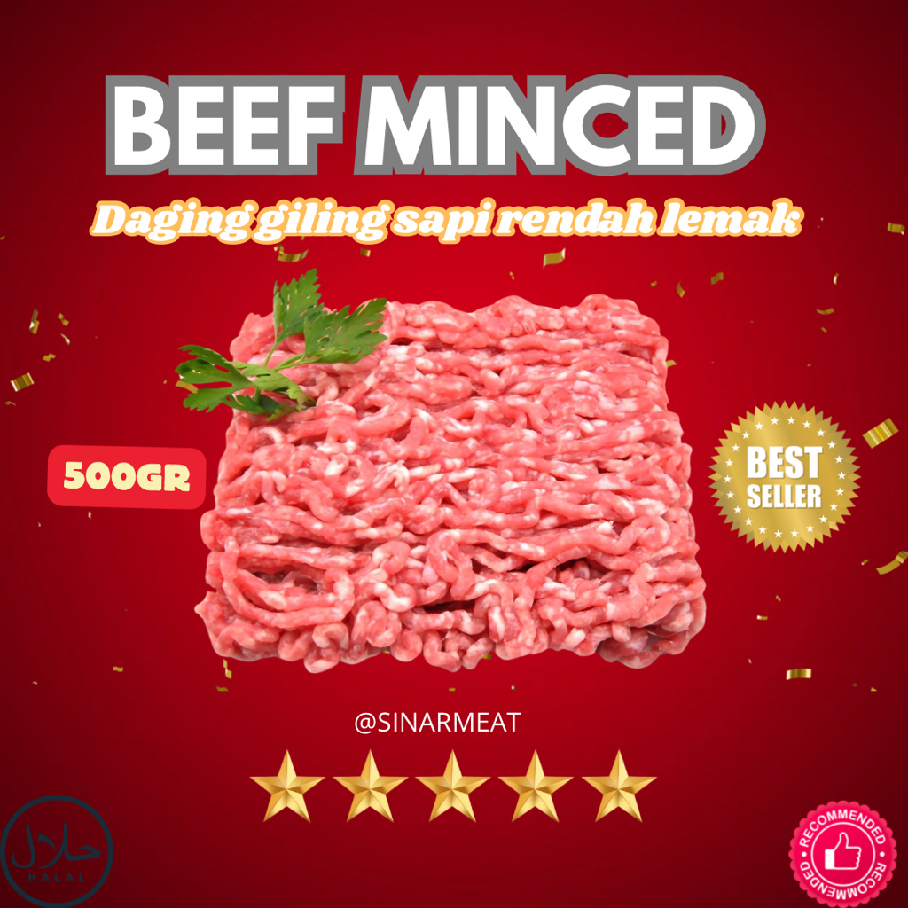 

DAGING GILING SAPI RENDAH LEMAK PREMIUM 500GR
