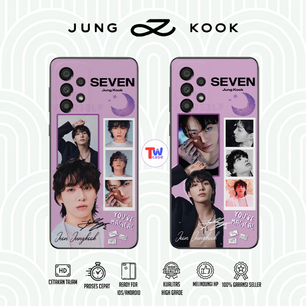 Casing HP BTS Jungkook Keren Ganteng Estetik Seven Edition