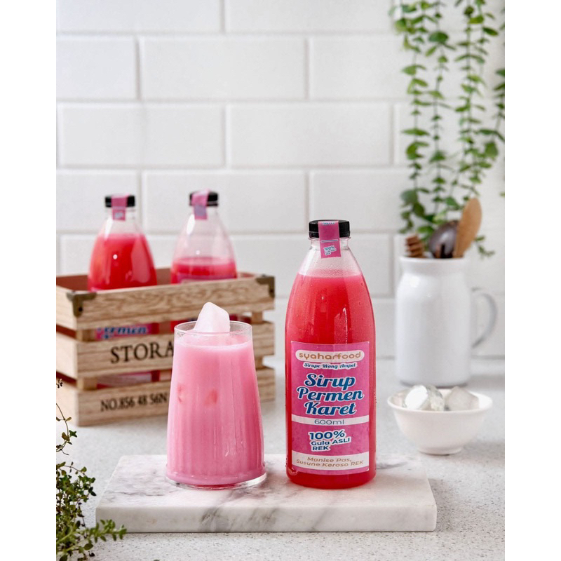 sirup permen karet-sirup-permen karet-sirup100%gula asli-sirup 100%home made- sirup syahar 600ml