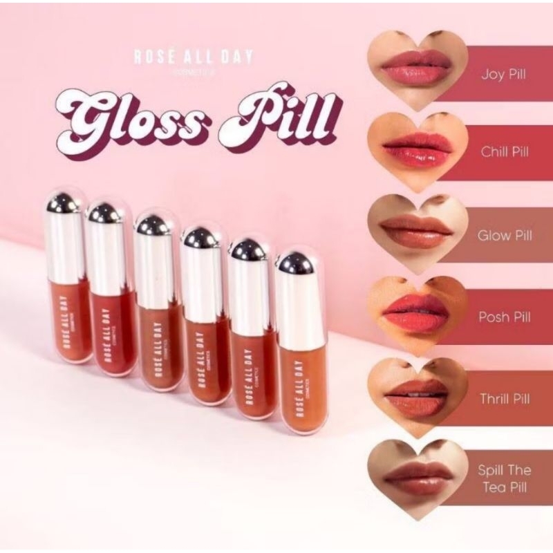 Rose All Day Lip Gloss Pill