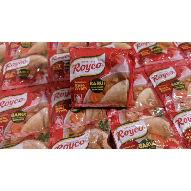 

Bumbu Kaldu merk Royco rasa ayam renceng (12 pcs X 8gram)