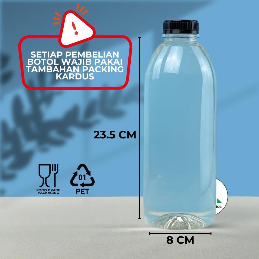 BOTOL PLASTIK 1000 ml / Botol Kale Kekinian / Kopi + Tutup Kale - 1 pcs