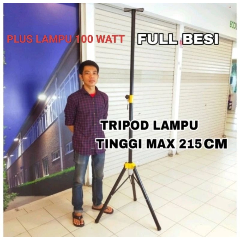 Tripod Lampu Sorot Led Tiang Lampu Sorot Plus Lampu Sorot 100 watt