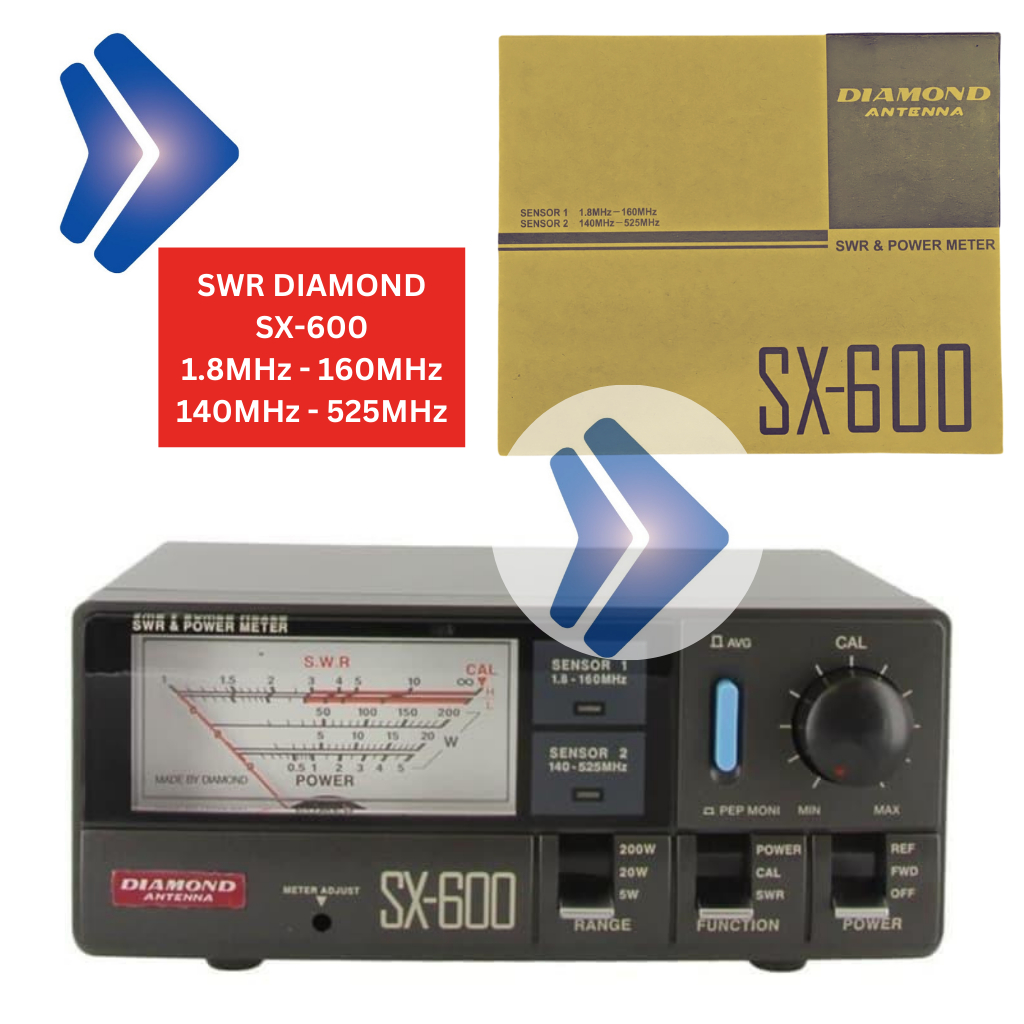 DIAMOND SX-600 SWR / POWER METER 5-20-200W