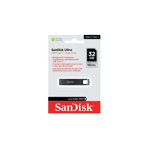 Sandisk Flashdisk Ultra 32Gb Cz460 Usb 3.1 Type-C - 32Gb Usb C