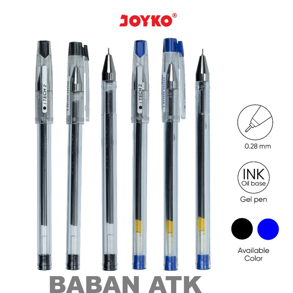 

Pulpen Pena Gel Pen Joyko GP-266 iTech 2 0.28 mm ( ISI 12 PCS )