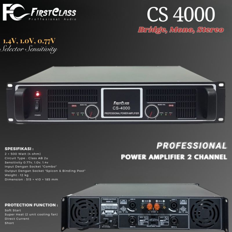 POWER AMPLIFIER FIRSTCLASS CS4000 ORIGINAL CS 4000