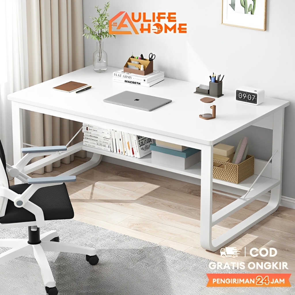 Meja Kerja Meja komputer Minimalis Meja Belajar Besi Meja Kantor Murah Meja Putih