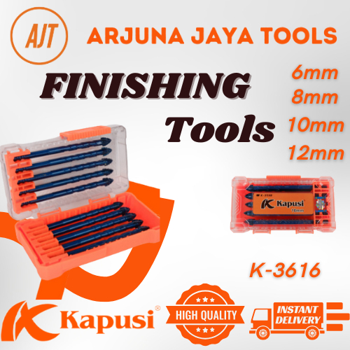 Kapusi K-3516 / K-3517 / K-3518 / K-3519 Mata Bor Multifungsi Biru 6mm 8mm 10mm 12mm (Isi 10 Pcs) Or