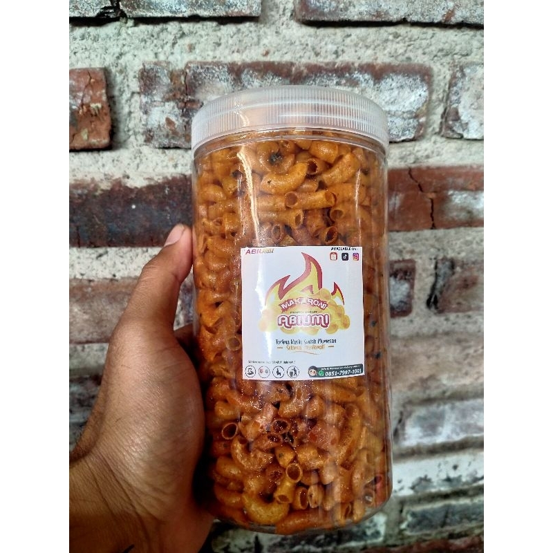 

Makaroni Abiumi 320gr Packaging Toples Teman santai bersama keluarga bahagia