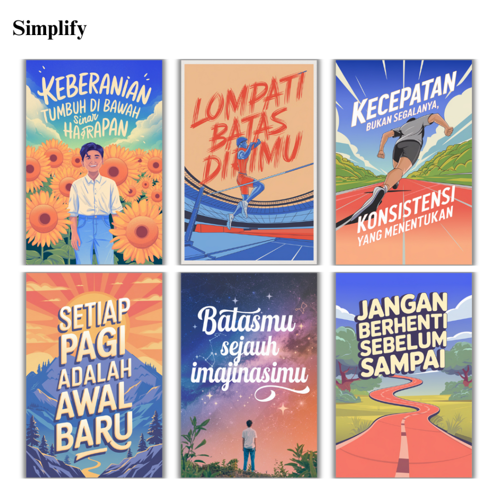 Poster Dinding Motivasi Quotes 20x30 cm | Hiasan Dinding Kamar Rumah Kantor Sekolah | Pajangan Kayu 