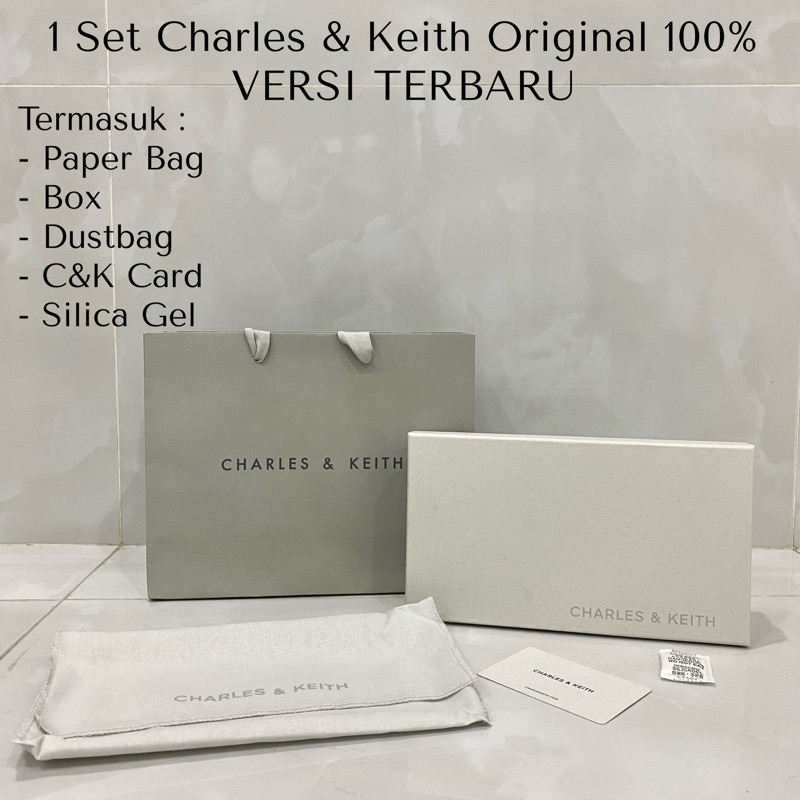 1 Set Paper Bag Charles and Keith Official Original 100% VERSI TERBARU (termasuk paperbag, box, dust