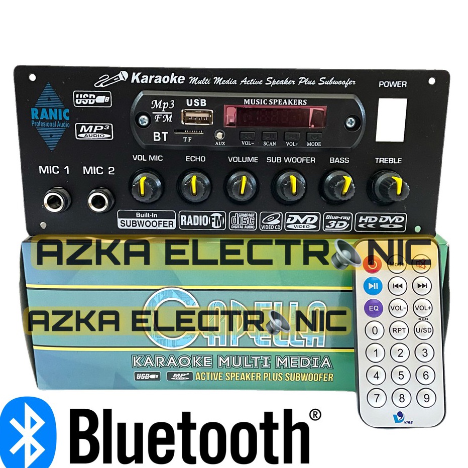 Bonus Kit Power Amplifier Speaker Aktif Stereo Karaoke Plus Bluetooth