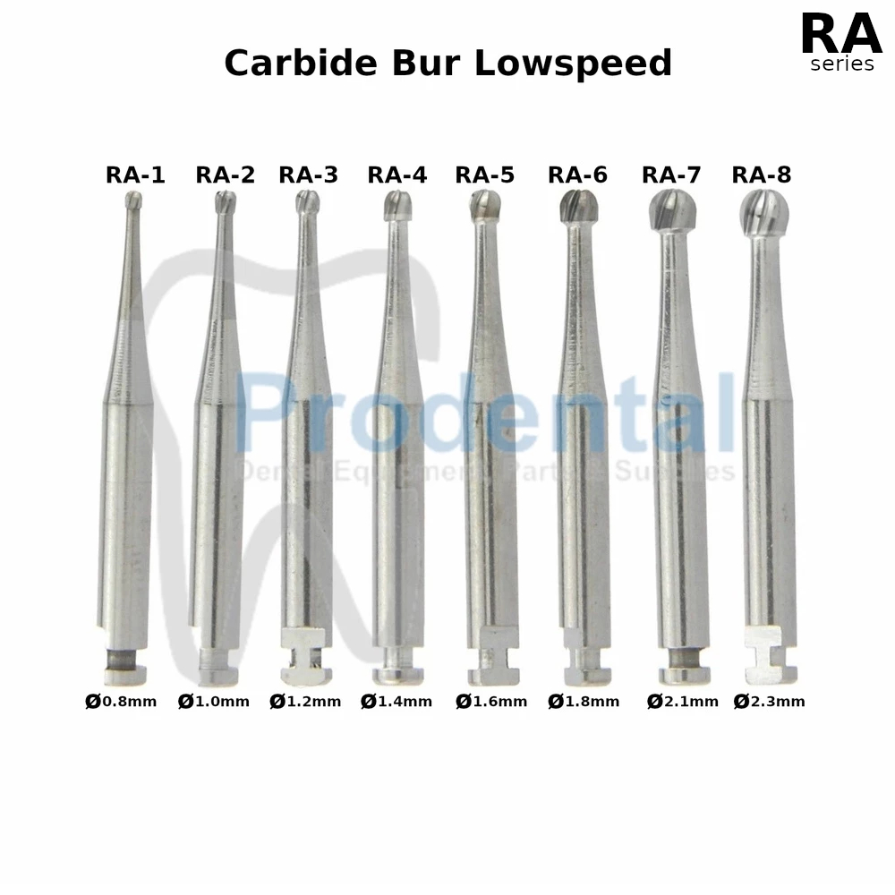 Dental Bur Metal Bulat Fisur Low Speed Bur Tulang Carbide Tungsten Round Fissure Bur Lowspeed Bur Gi