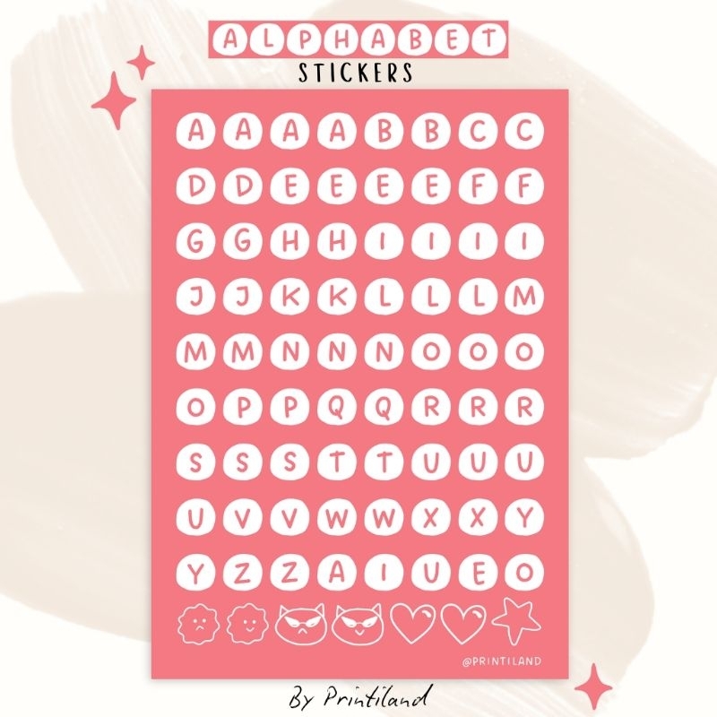 

Stiker Alfabet Huruf Ransom, Alphabet Sticker Sheet, Aesthetic Journaling Scrapbook Deco Dekorasi