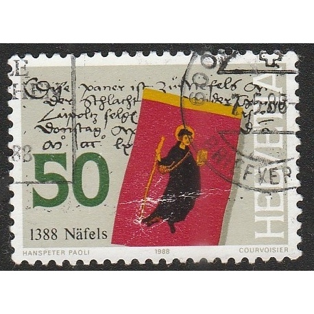 

A 11381 SATU BUAH PRANGKO HELVETIA SWISS TEMA NAFELS TAHUN 1388 DENGAN KONDISI SUDAH ADA CAP