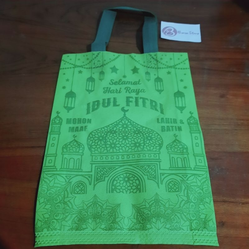 

1 Lusin Tas Parsel Lebaran Idul Fitri Sablon 2 Sisi uk 25x35x8