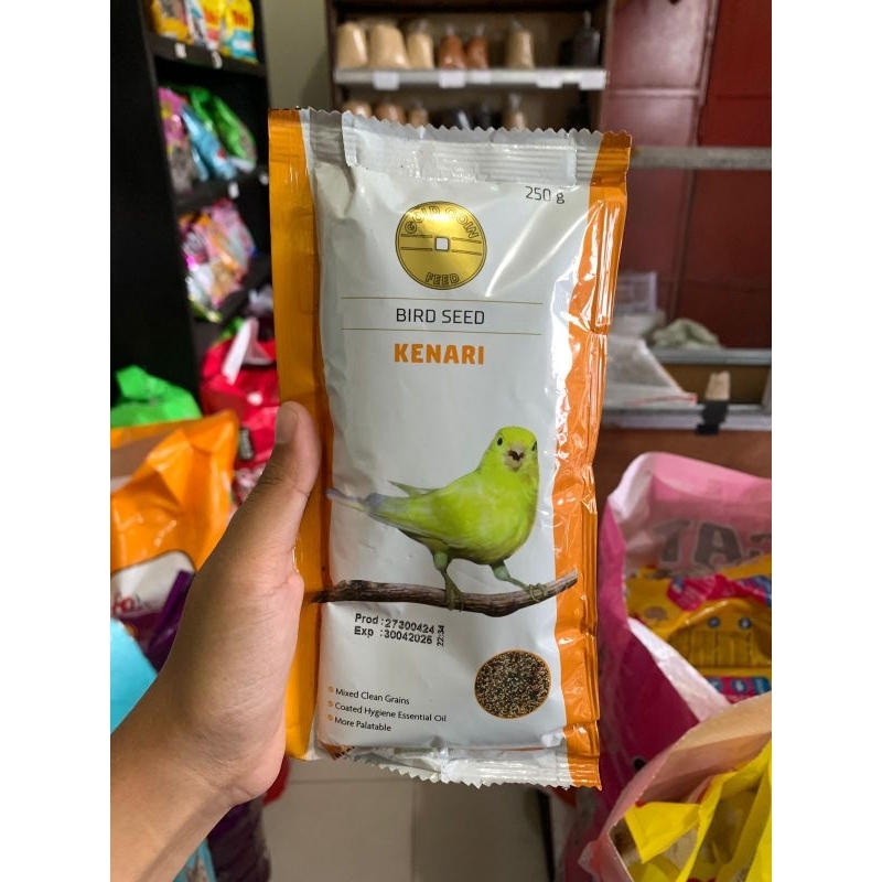 gold coin pakan burung kenari