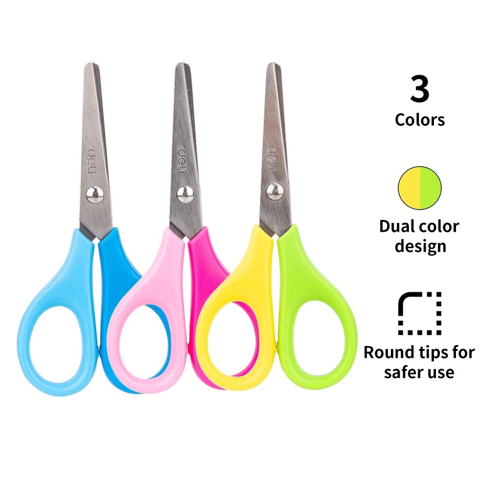 

Gunting Kertas Anak Ujung Tumpul Kecil ( 4 Inch ) Kids Scissors 60100 / D-601