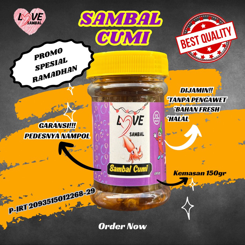 

SAMBAL BABY CUMI by LOVE SAMBAL kemasan 150gram