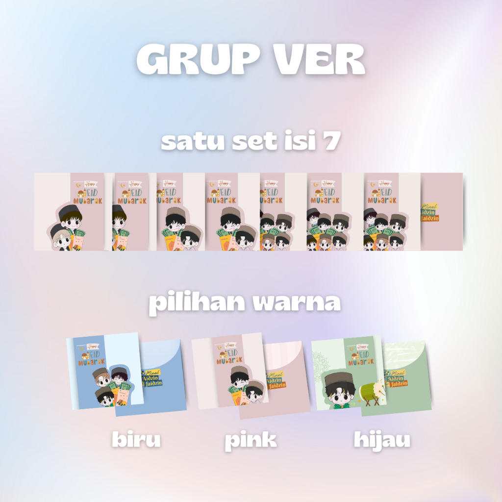 

Amplop Lebaran 7x7 KPop nctdream ver