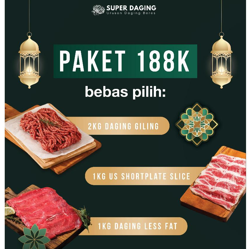 

PAKET HEMAT 199.8K SUPER DAGING - Super Daging Pekanbaru