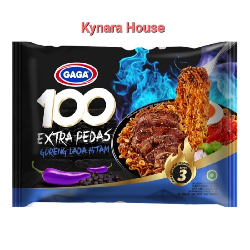

Gaga 100 Ekstra Pedas Mi Instan Goreng Lada Hitam 85gr