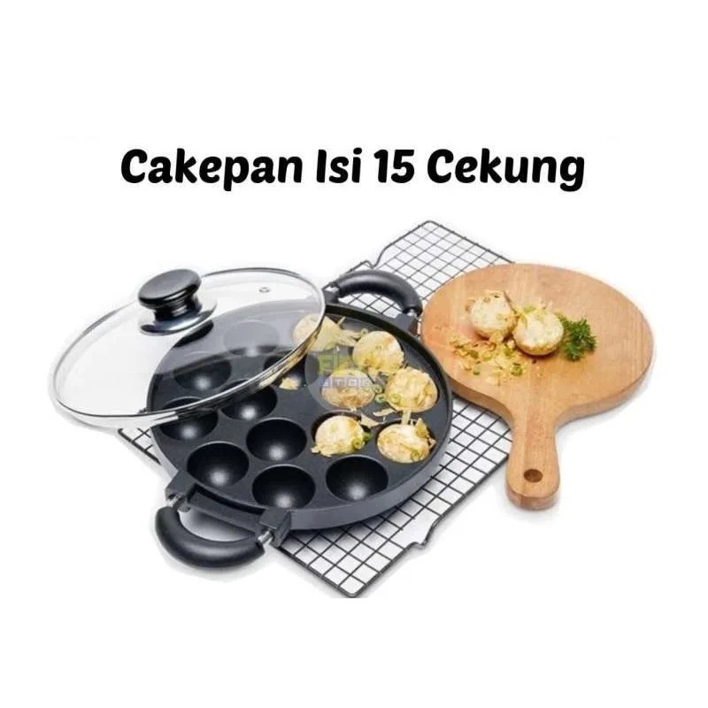Cetakan Kue / Takoyaki 15 Lubang Cekung (HC Snack Maker)