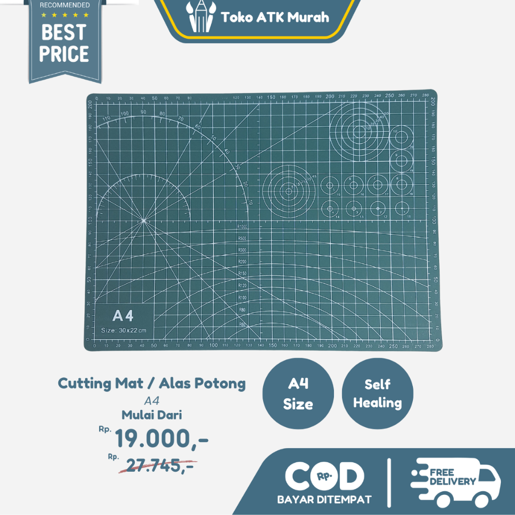 

Alas Potong Work Cutting Mat Pad Anti Slip A4 30 x 22cm - ATKMURAH