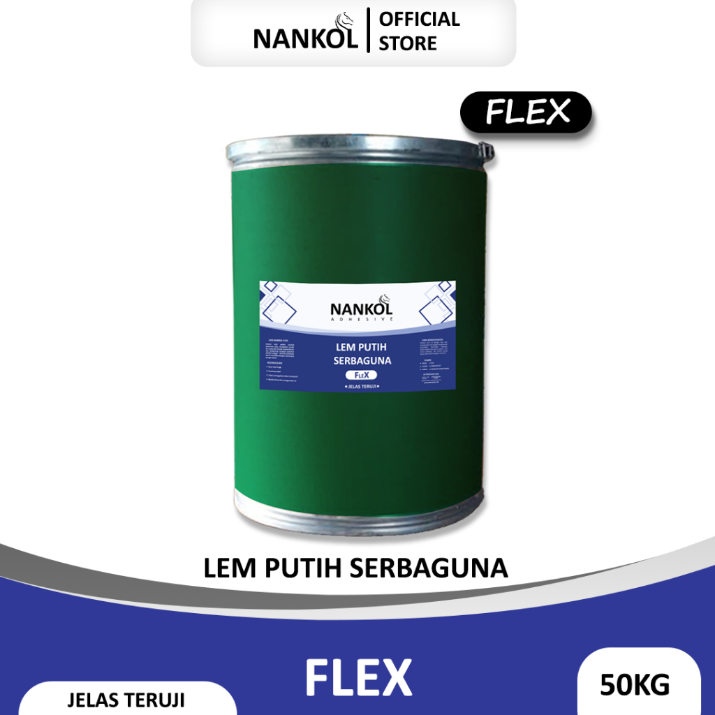 

Nankol Flex 50KG - Lem Putih Serbaguna PVAc