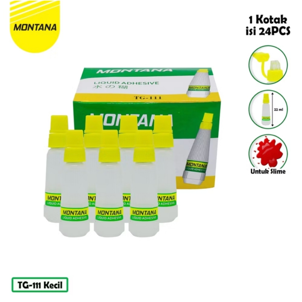 

MONTANA Glue / Lem Povinal TG-111 Kecil 22 ml ( Untuk Slime )