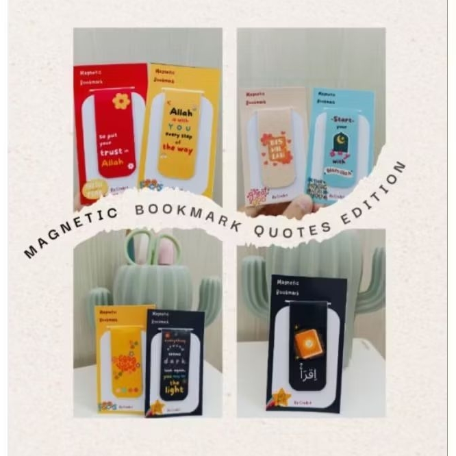 

Magnetic Bookmark pembatas buku magnet Islamic Quotes