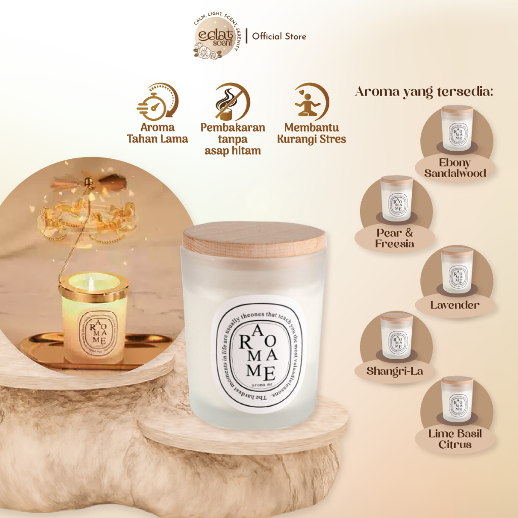 URFALAH_JATI - VELVET MOOD CANDLE AMBER KACA 100G - LILIN TAHAN LAMA ANTI ASAP WANGI HERBAL ES014