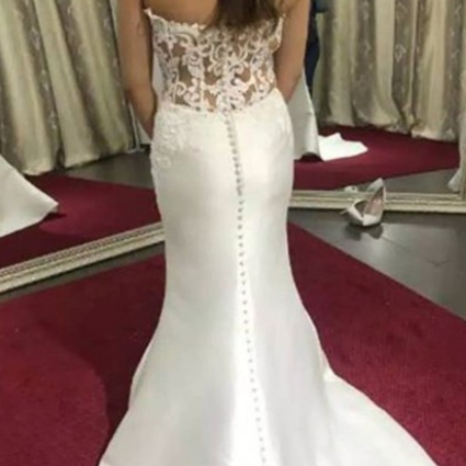 Gaun mermaid /wedding dress bridal   / wedding gown mermaid  satin   mewah wedding mermaid