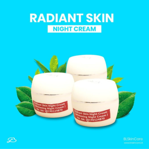 BL Skincare Radiant Whitening Night Cream Pemutih Wajah Malam BPOM