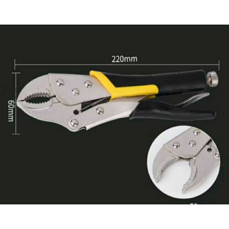 Tang Japit Tang Buaya Ukuran besar 10 inc Locking Grip Karet Kuat