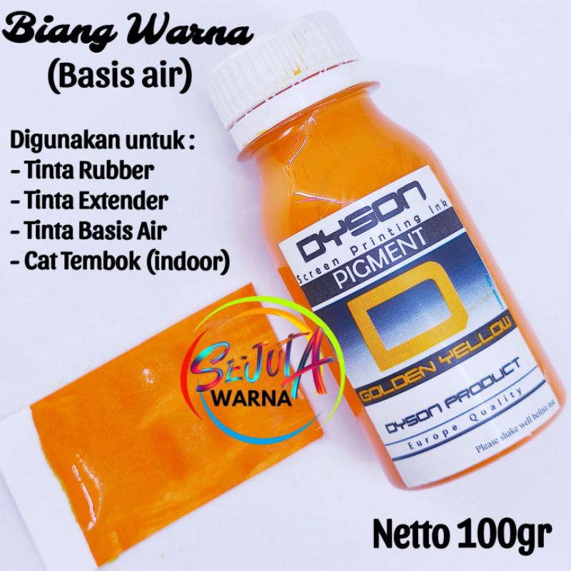 

BIANG WARNA PIGMEN BASIS AIR GOLDEN YELLOW KUNING DYSON 100GR