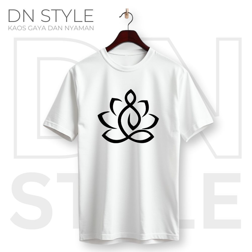 T-Shirt Kaos  Pria Wanita - Spiritual - Olahraga - Yoga - Zen Lotus Flower  - DN0022