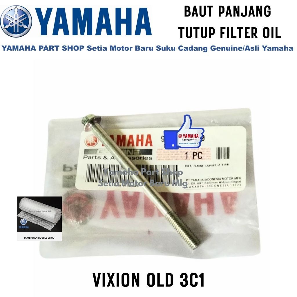 Baut Panjang Tutup Filter Oli Vixion Lama Old 3C1 Asli Original Yamaha