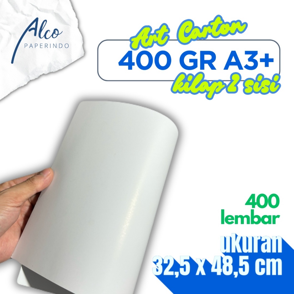 

(400 lembar) Art Carton 400gr ukuran A3+ isi 400