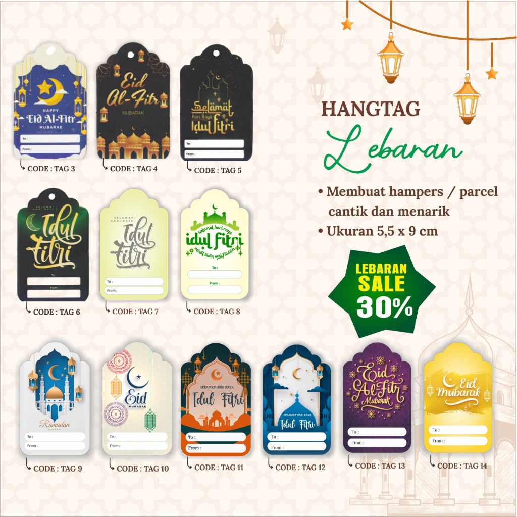 

Hangtag Lebaran isi 25pc / Hangtag Idul Fitri