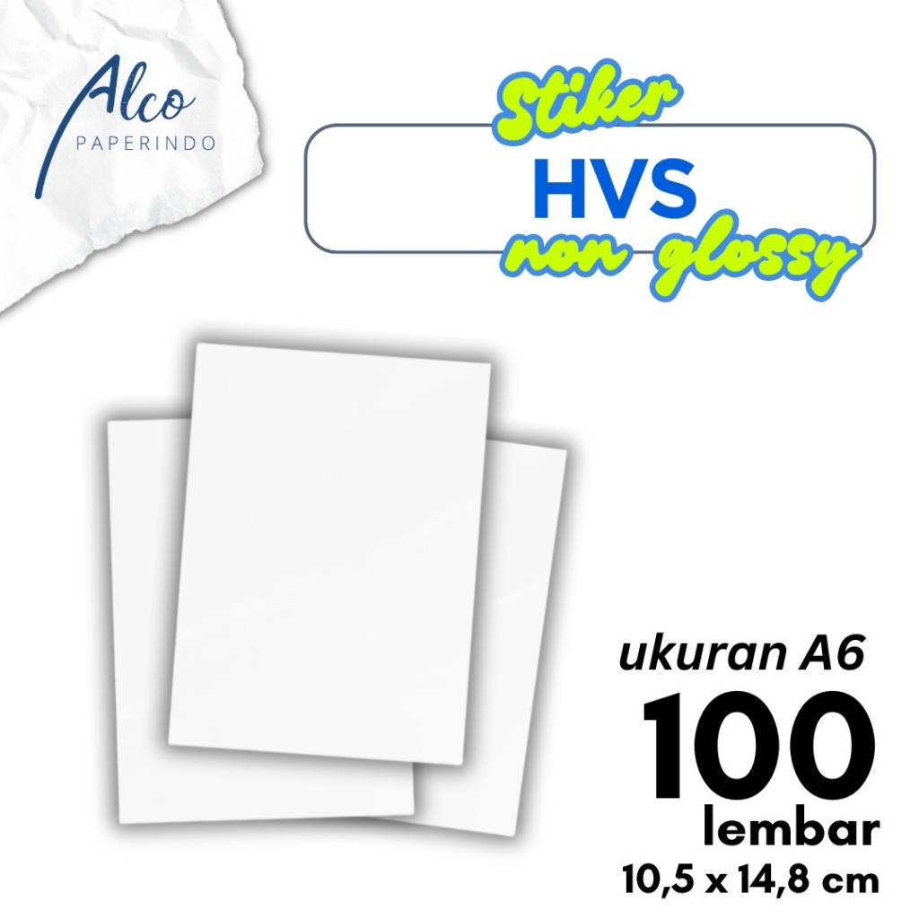 

Sticker Resi Label Stiker A6 (10,5x14,8cm) HVS MATTE