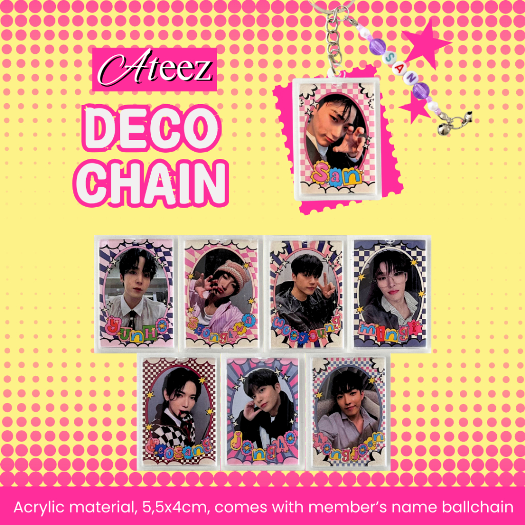 DECO CHAIN ATEEZ - KEYCHAIN KPOP ATEEZ