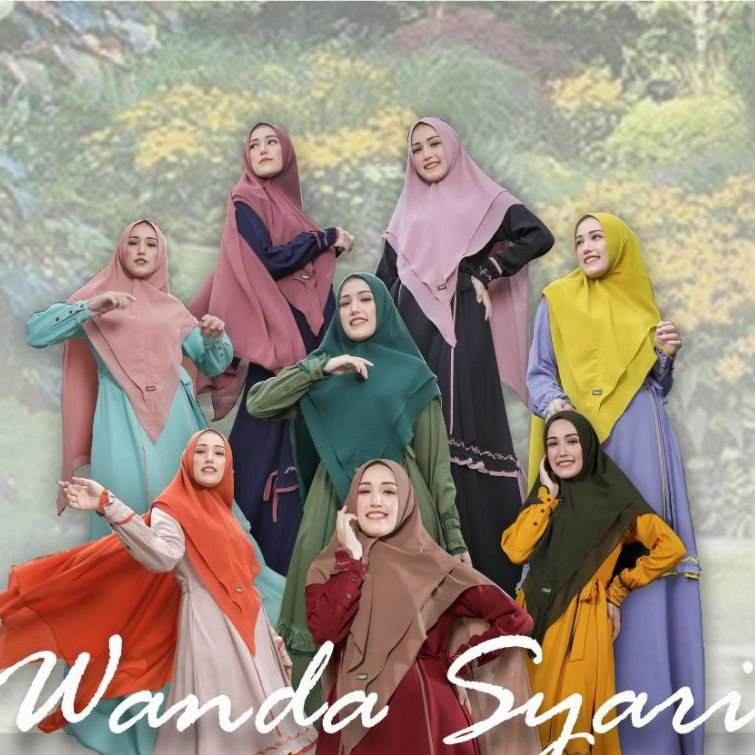 Wanda Syar'i by INAYALESY Gamis Wanita Dewasa Set khimar Pashmina