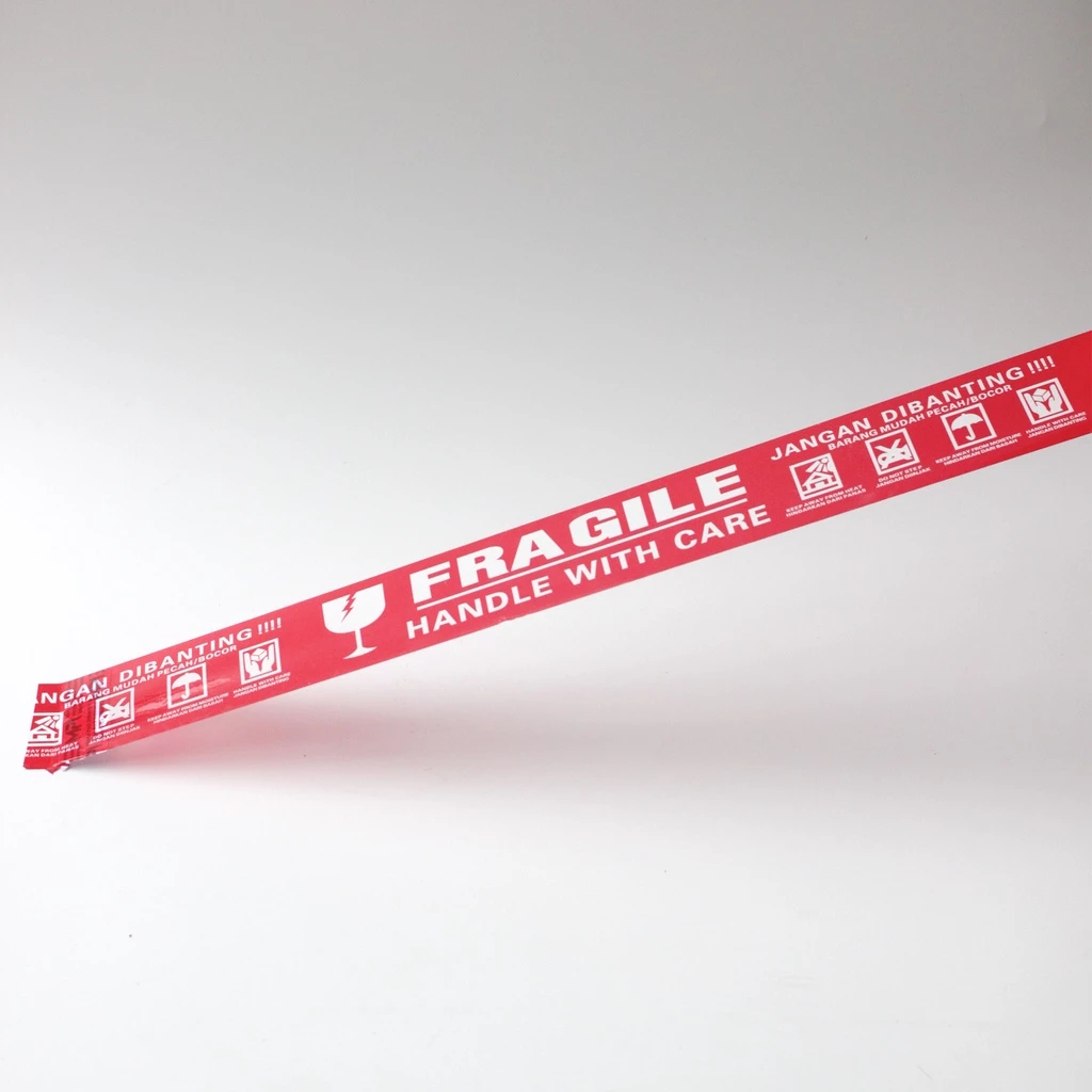 

H7Y 1 SLOP [ 6 PCS ] LAKBAN FRAGILE MERAH MPI JANGAN DIBANTING 48MM X 100 YARD 48 MICRON