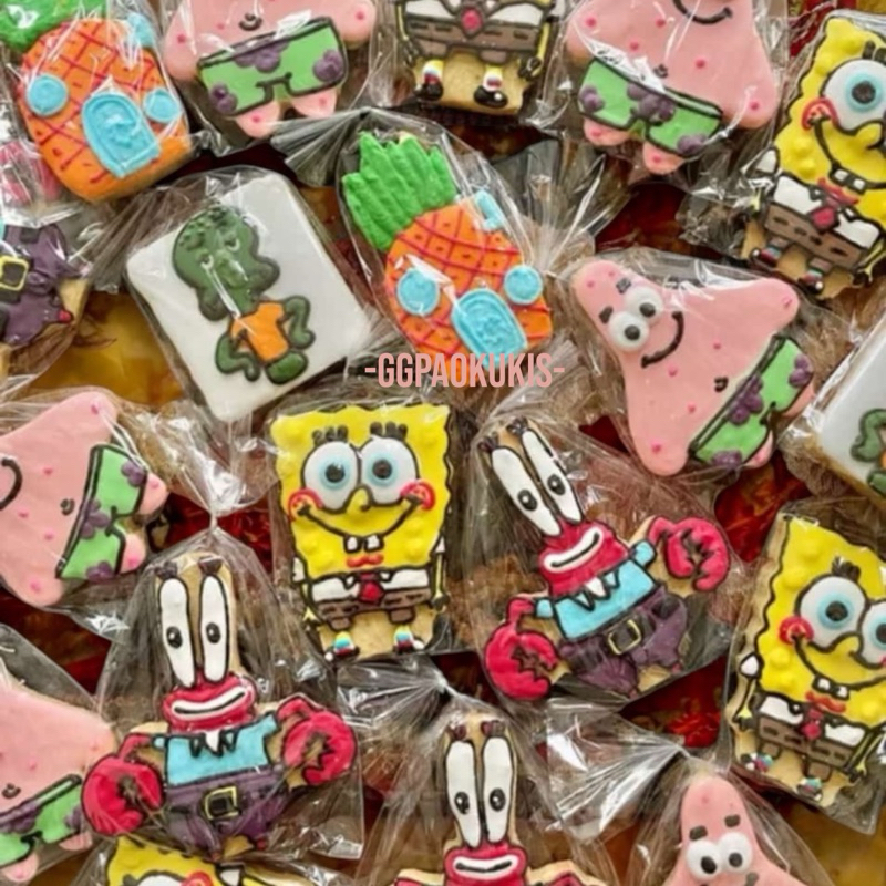 

kukis karakter satuan tema SpongeBob |GG-pao kukis karakter| cookies lucu | kukis gemes |