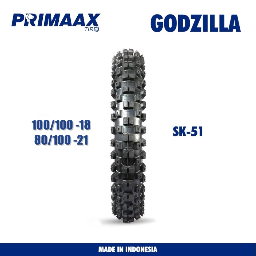 BAN TRAIL PRIMAX SK 51 GODZILLA TUBETYPE : 100/100-18 80/100-21 80/100-17 90/100-16 ORIGINAL INDONES