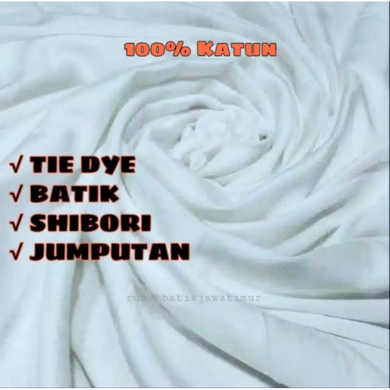 Kain rayon santung primatex polos harga per roll putih bersihi