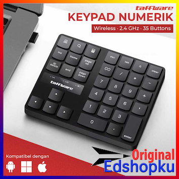 Alat Keypad Laptop PC Computer Komputer Numerik Multimedia Wireless 2.4GHz 35 Buttons for Apple Wind